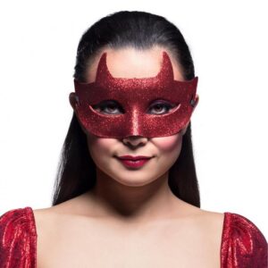 Maska wenecka brokatowa Devil
