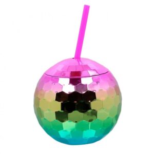 Kubek Kula Disco, tęczowa rurka, 600 ml