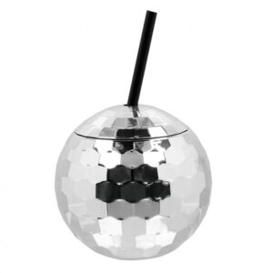 Kubek Kula Disco z rurką, srebrny, 600 ml