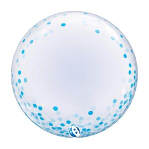 Balon Takara DECO Blue Confetti Dots, 24"
